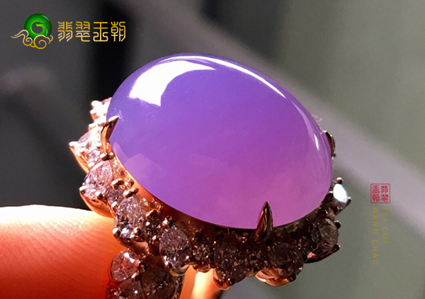 冰种紫罗兰翡翠镶嵌戒指如何精准评估其价值